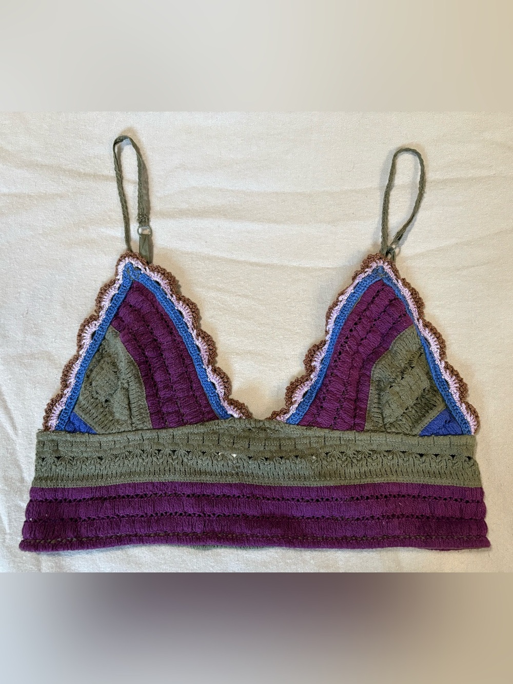 Free People Another Weekend Crochet Triangle Bralette